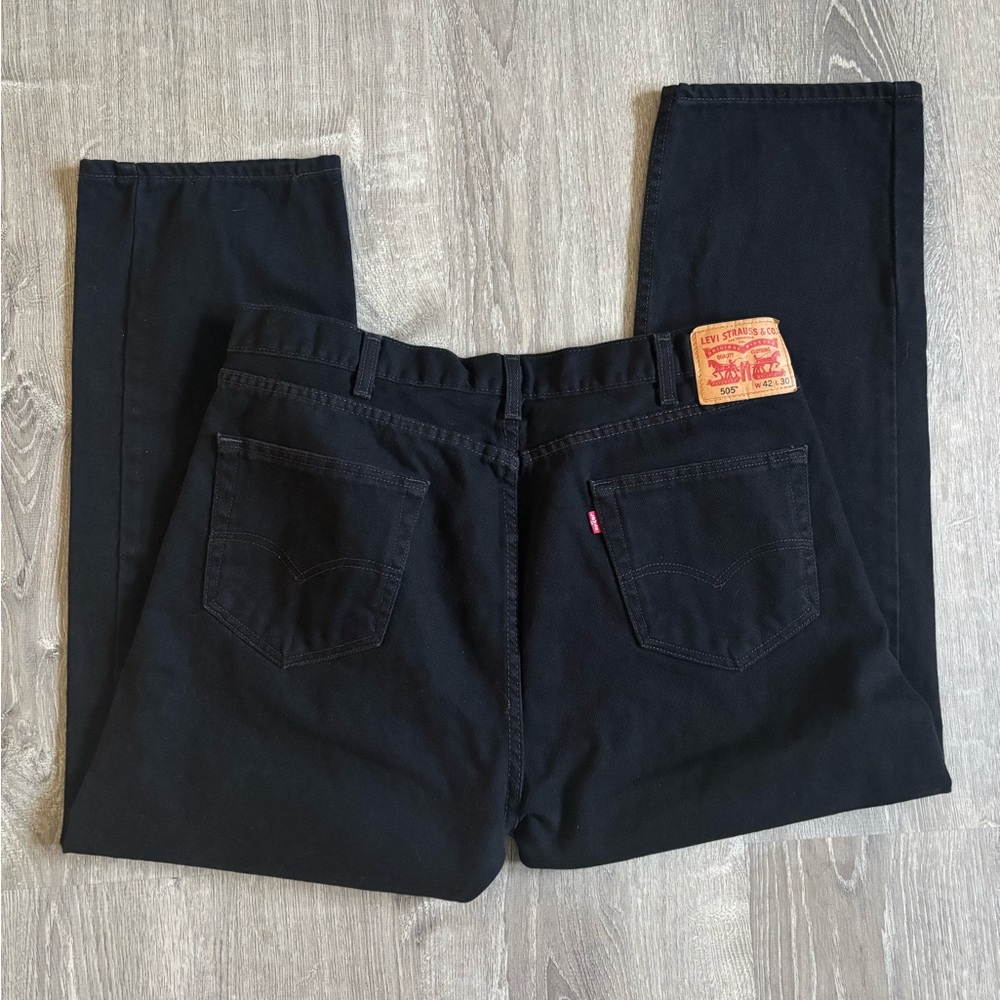 Levi's 505 Men's Black Straight Jeans